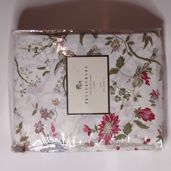 Pottery Barn Bedding Pottery Barn Lila Floral King Size Duvet New